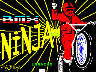 BMX Ninja title screen for ZX Spectrum